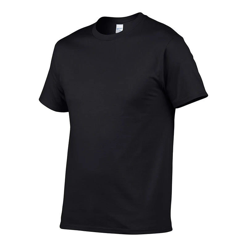 Men's T-Shirt - O-Neck, Pure Color, Short Sleeve, XS-3XL Casual Tee