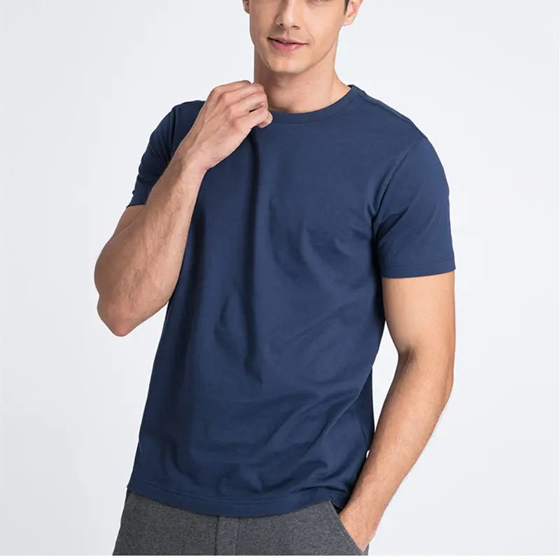 Men's T-Shirt - O-Neck, Pure Color, Short Sleeve, XS-3XL Casual Tee