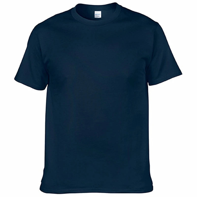 Men's T-Shirt - O-Neck, Pure Color, Short Sleeve, XS-3XL Casual Tee