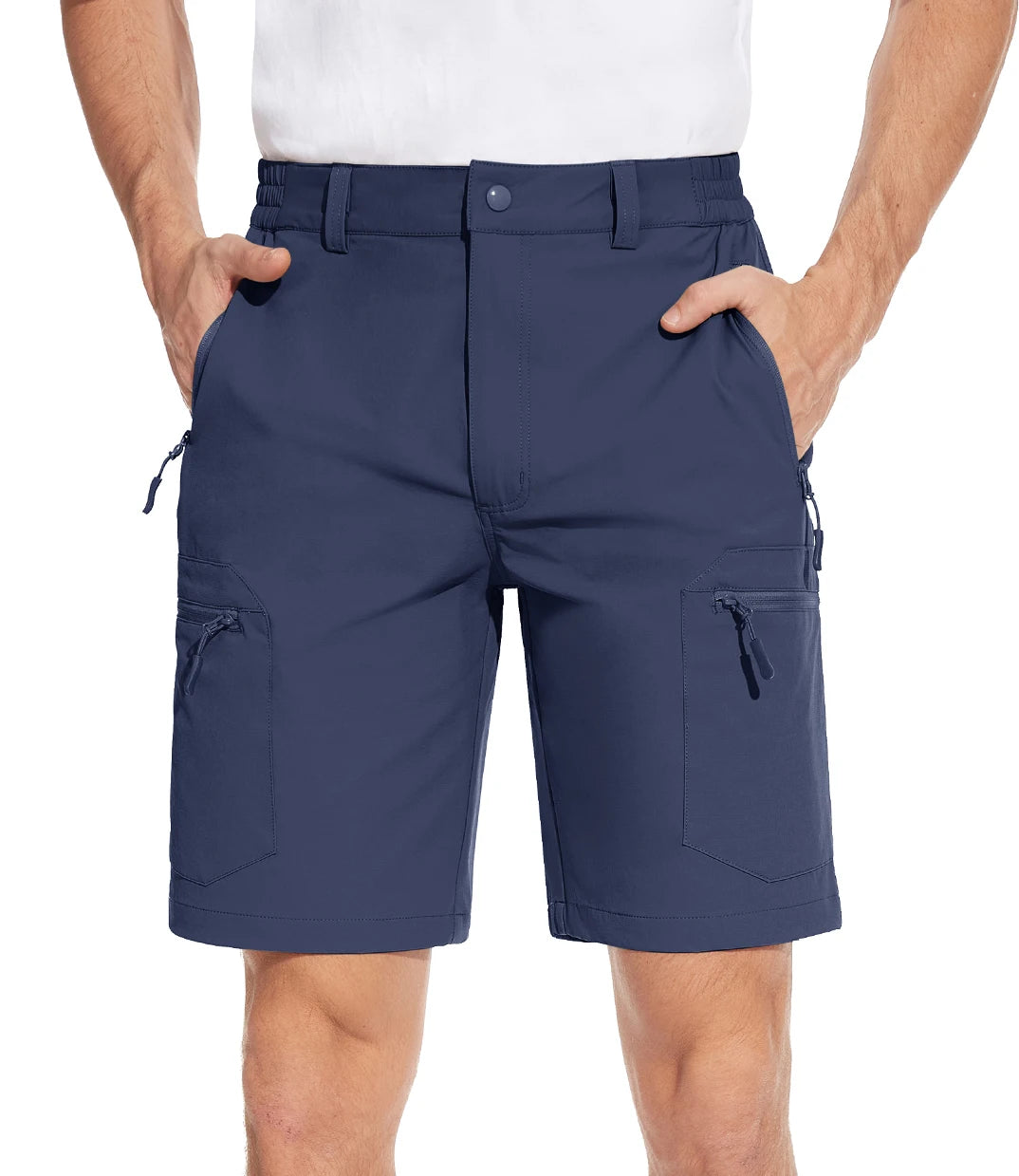 Men's Quick-Dry Hiking Shorts - Outdoor Camping, Fishing & Work Shorts with Zipper Pockets