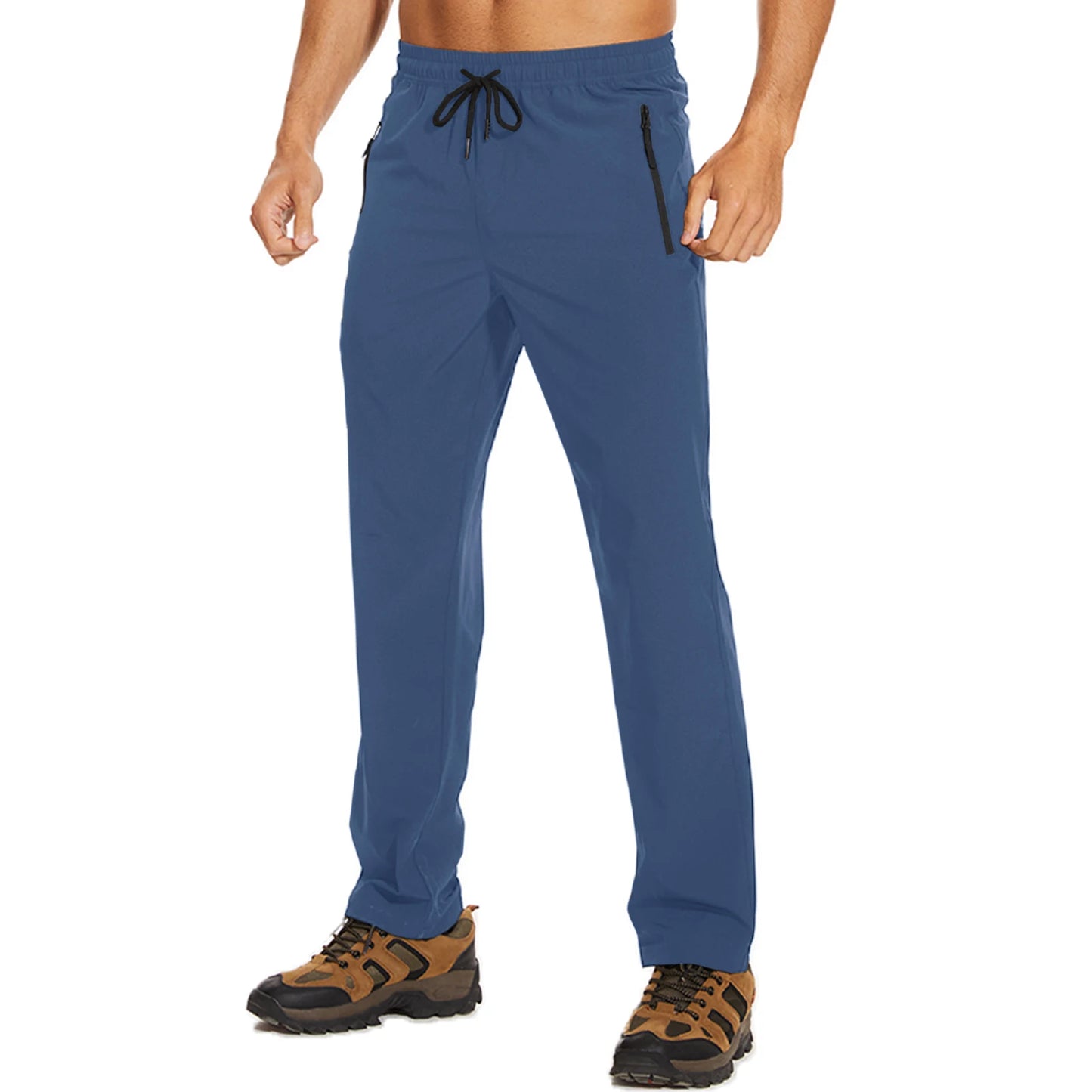 Men's 4-Season Hiking Pants – Quick-Dry, Lightweight Outdoor Trousers for Running, Jogging, Camping, and Sports with Zipper Pockets