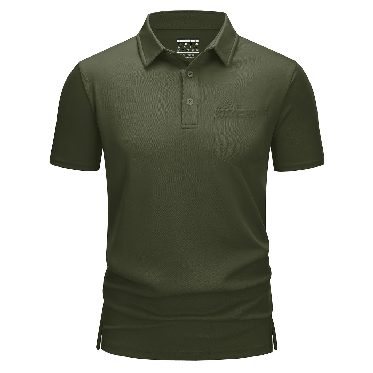 Men's Quick-Dry Golf Polo β Lightweight Summer Shirt with Chest Pocket for Hiking & Running