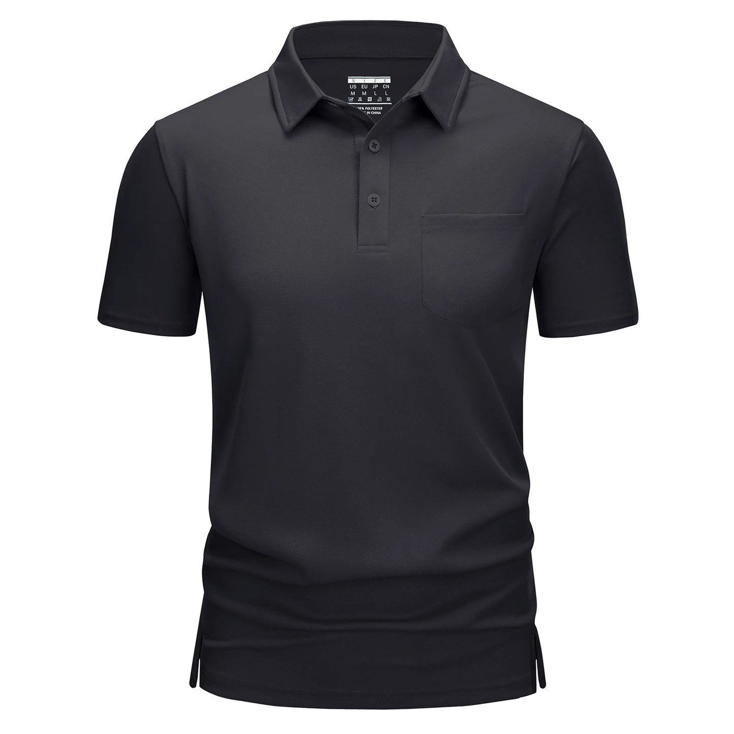 Men's Quick-Dry Golf Polo β Lightweight Summer Shirt with Chest Pocket for Hiking & Running