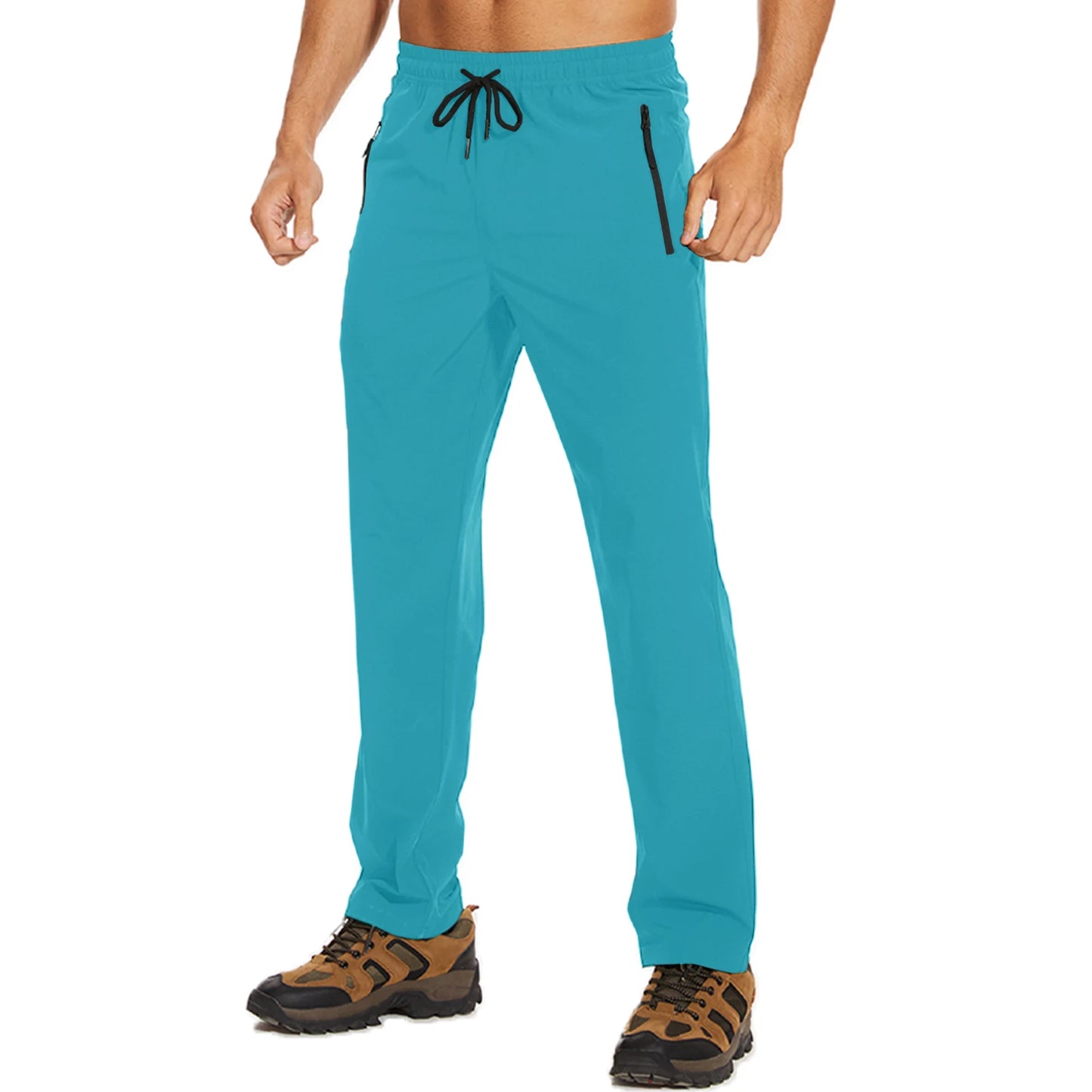 Men's 4-Season Hiking Pants – Quick-Dry, Lightweight Outdoor Trousers for Running, Jogging, Camping, and Sports with Zipper Pockets