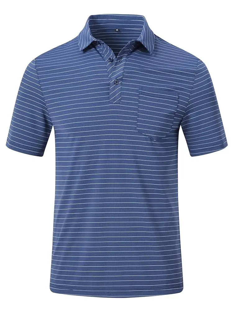 Men's Casual Polo – Short Sleeve Streetwear Shirt for Vacation & Daily Wear