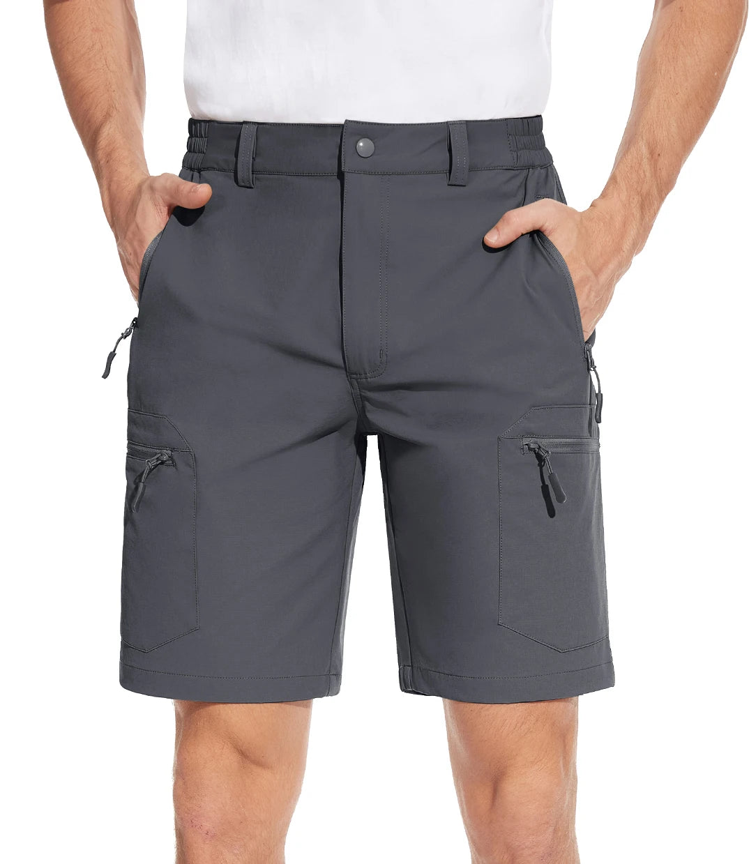 Men's Quick-Dry Hiking Shorts - Outdoor Camping, Fishing & Work Shorts with Zipper Pockets