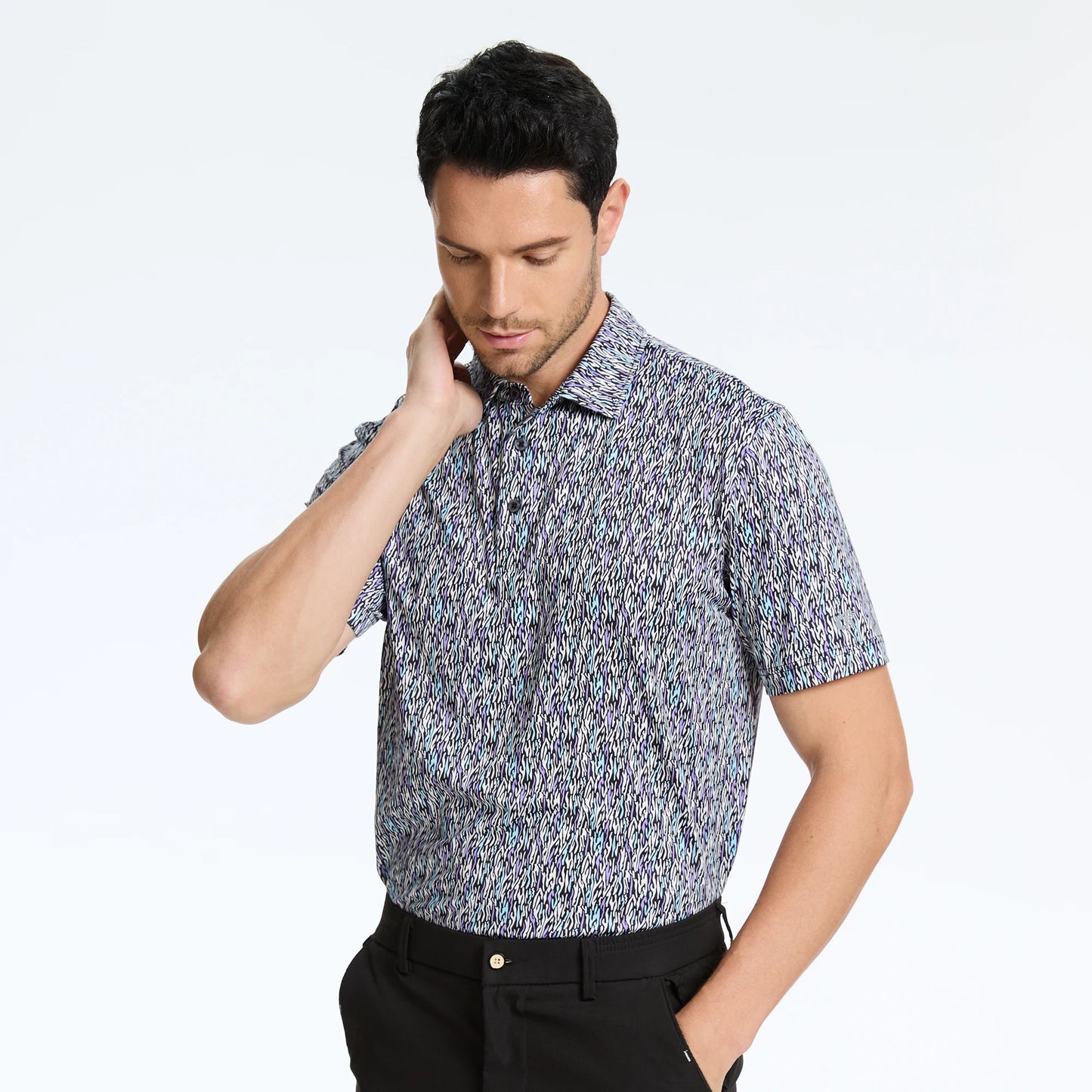 Men's Casual Polo – Short Sleeve Streetwear Shirt for Vacation & Daily Wear