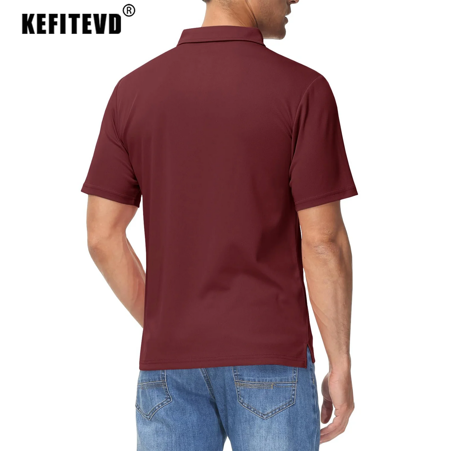 Men's Quick-Dry Golf Polo β Lightweight Summer Shirt with Chest Pocket for Hiking & Running
