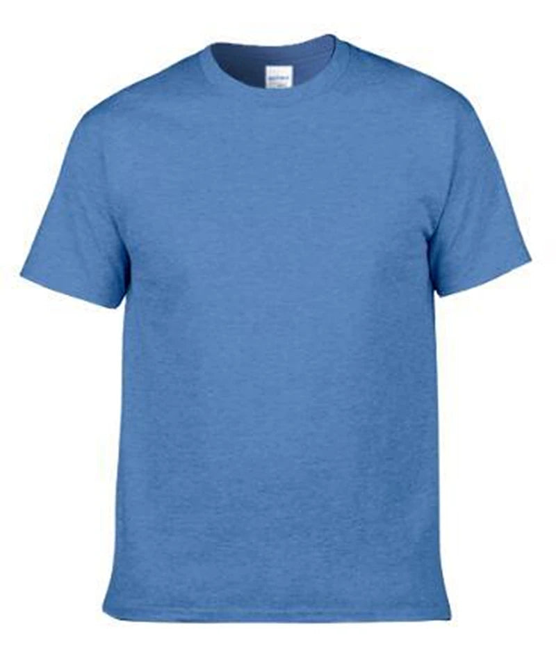 Men's T-Shirt - O-Neck, Pure Color, Short Sleeve, XS-3XL Casual Tee