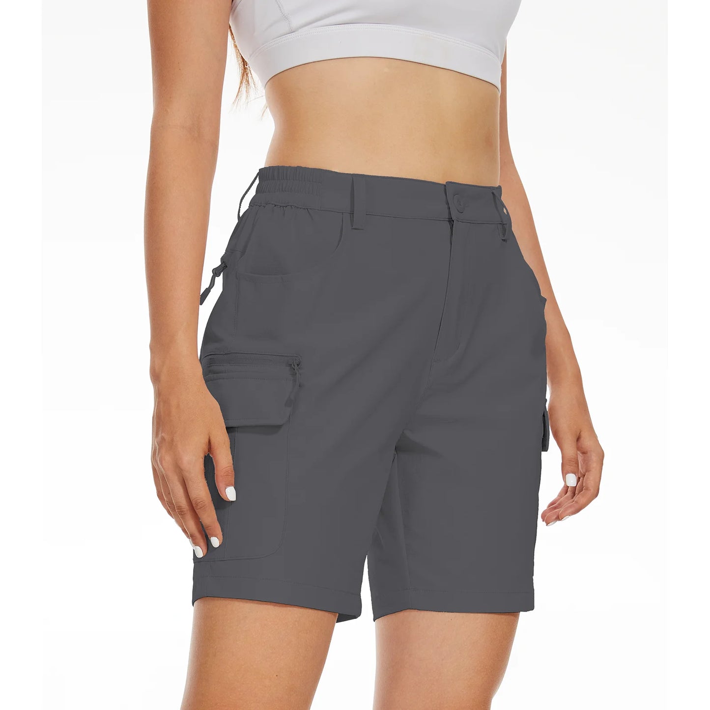 Women's Quick-Dry Hiking Shorts - Lightweight, Water-Resistant, Breathable Cargo Shorts for Outdoor, Running & Golf