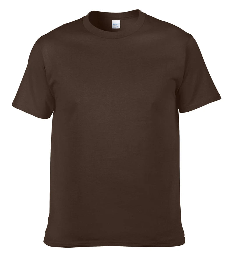 Men's T-Shirt - O-Neck, Pure Color, Short Sleeve, XS-3XL Casual Tee
