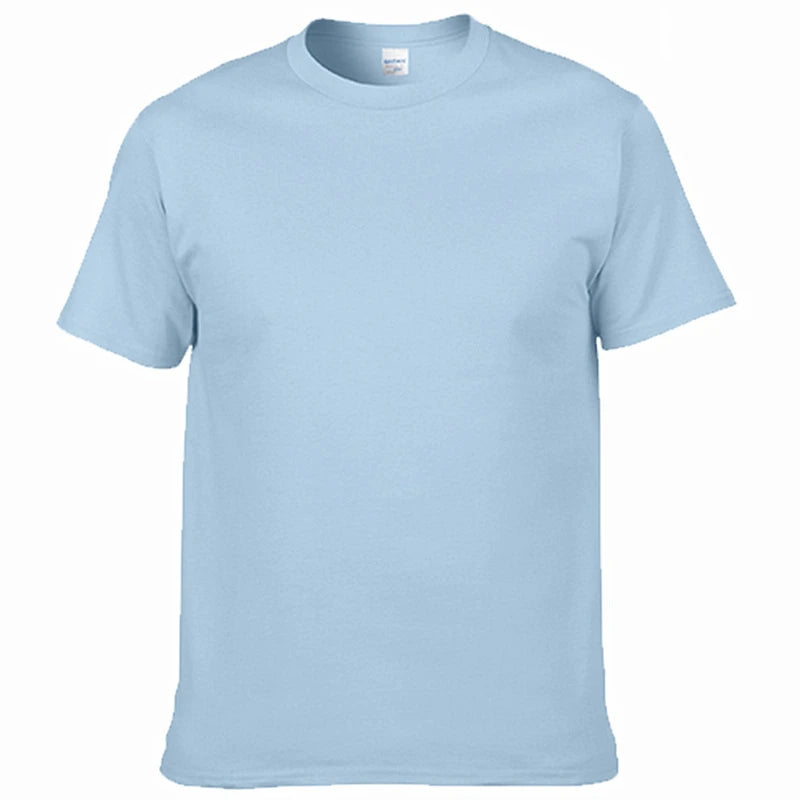 Men's T-Shirt - O-Neck, Pure Color, Short Sleeve, XS-3XL Casual Tee
