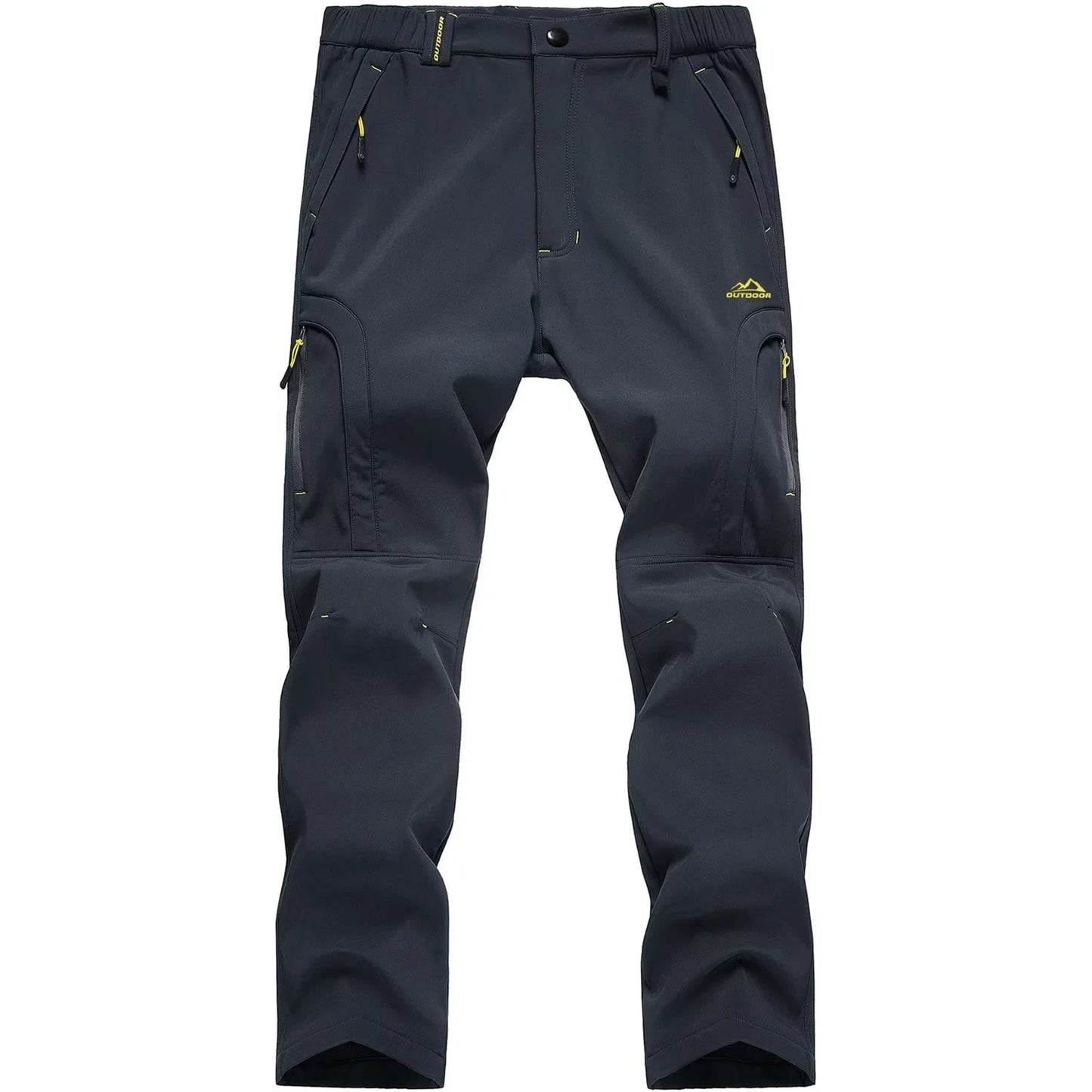 Men's Winter Soft Shell Ski Pants – Waterproof, Fleece-Lined, and Windproof Thermal Trousers for Outdoor Activities, Hiking, and Camping