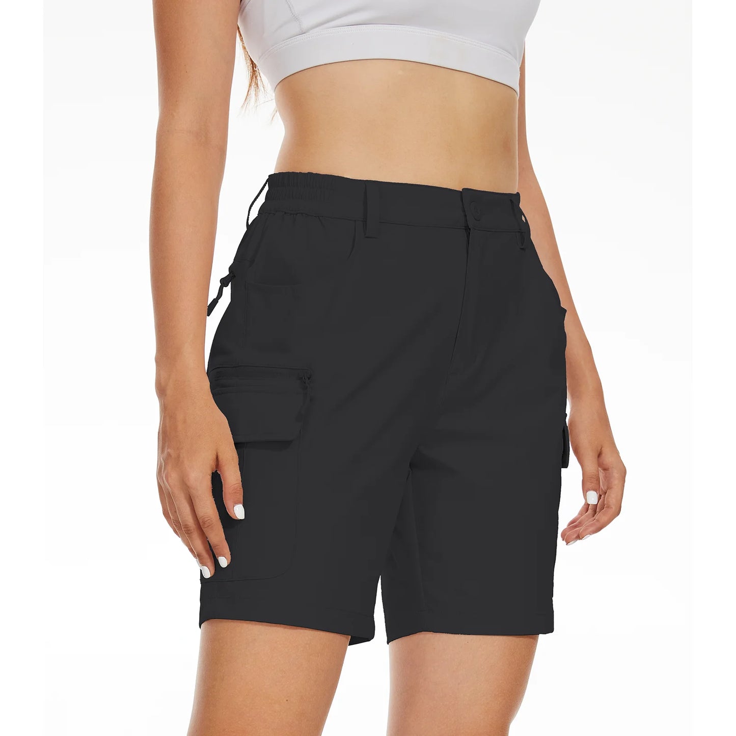 Women's Quick-Dry Hiking Shorts - Lightweight, Water-Resistant, Breathable Cargo Shorts for Outdoor, Running & Golf