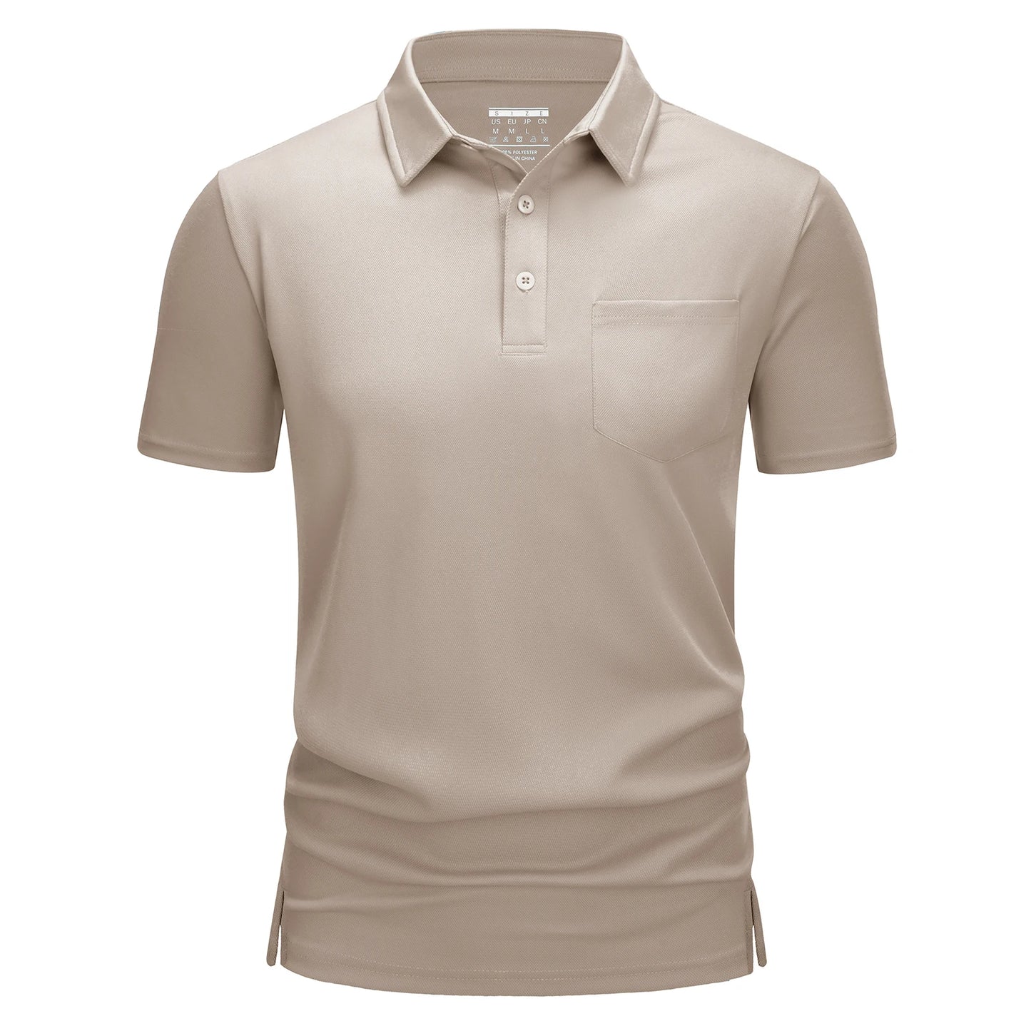 Men's Quick-Dry Golf Polo β Lightweight Summer Shirt with Chest Pocket for Hiking & Running