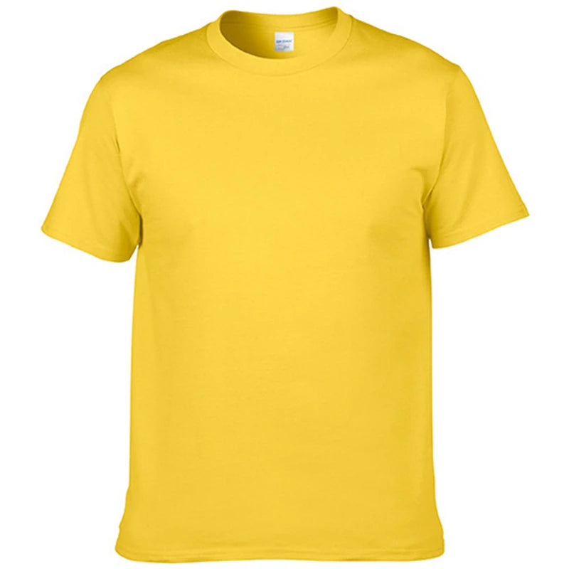 Men's T-Shirt - O-Neck, Pure Color, Short Sleeve, XS-3XL Casual Tee
