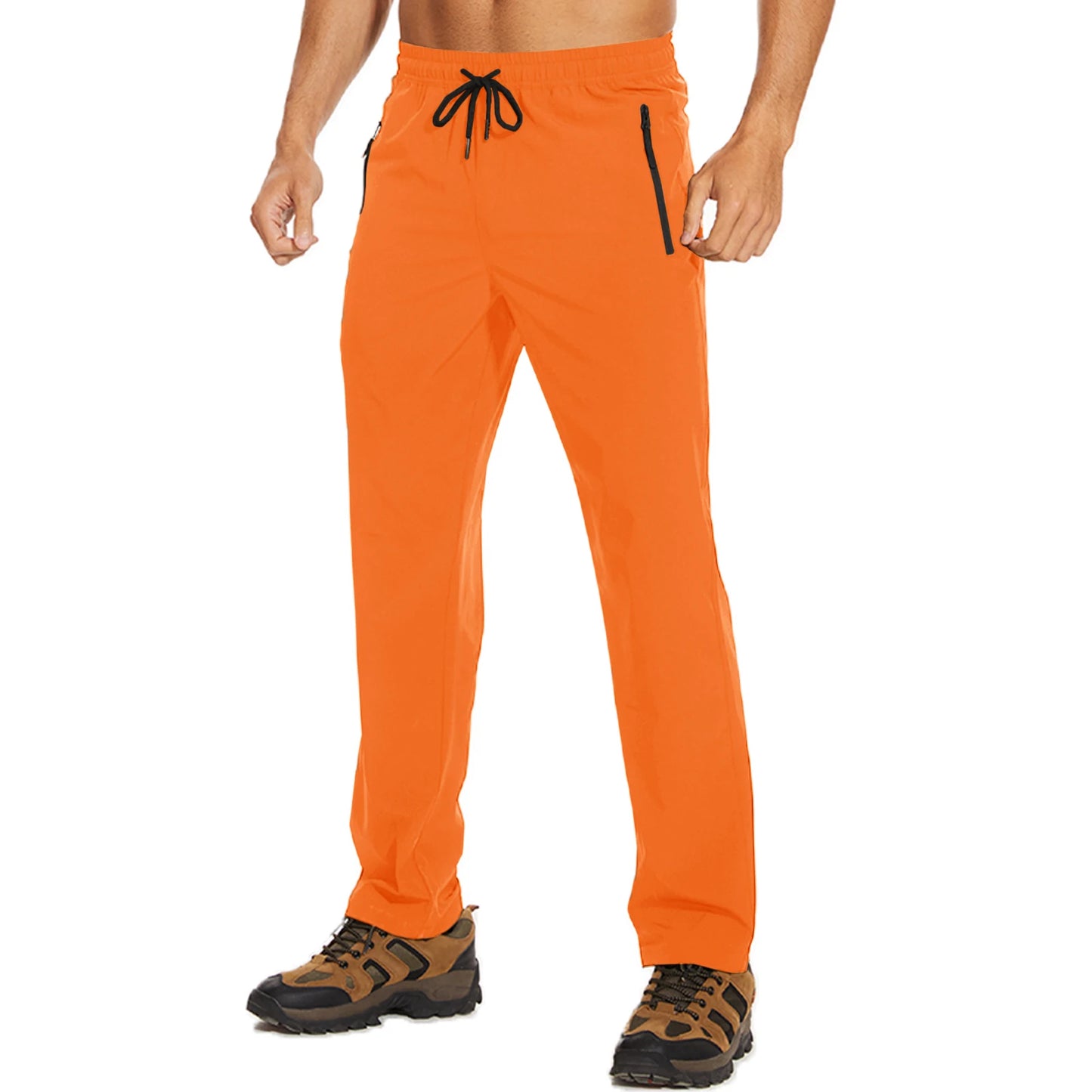 Men's 4-Season Hiking Pants – Quick-Dry, Lightweight Outdoor Trousers for Running, Jogging, Camping, and Sports with Zipper Pockets