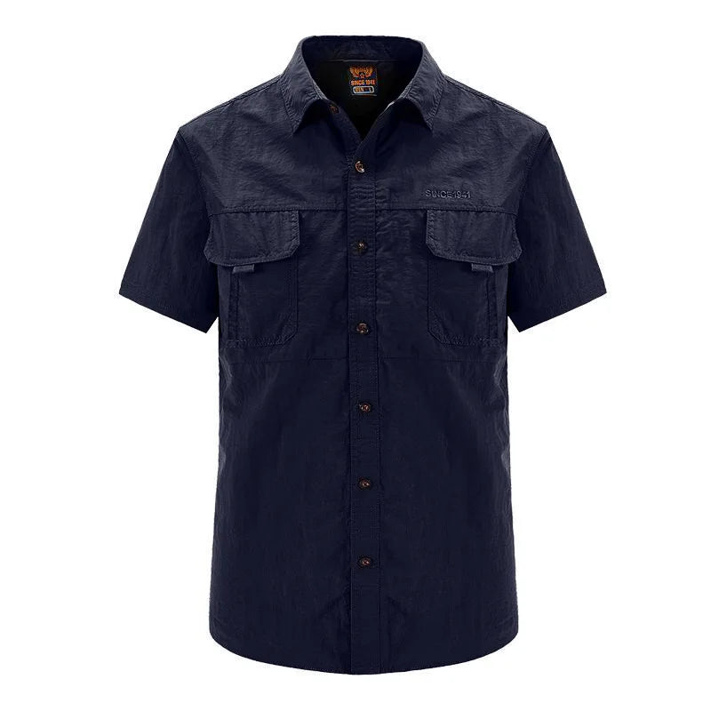 Men's Quick-Dry Oversized Shirt - Lightweight, Breathable Fishing & Camping Shirt
