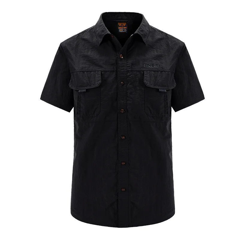 Men's Quick-Dry Oversized Shirt - Lightweight, Breathable Fishing & Camping Shirt
