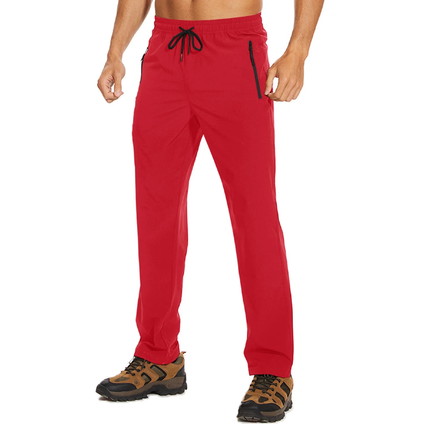 Men's 4-Season Hiking Pants – Quick-Dry, Lightweight Outdoor Trousers for Running, Jogging, Camping, and Sports with Zipper Pockets