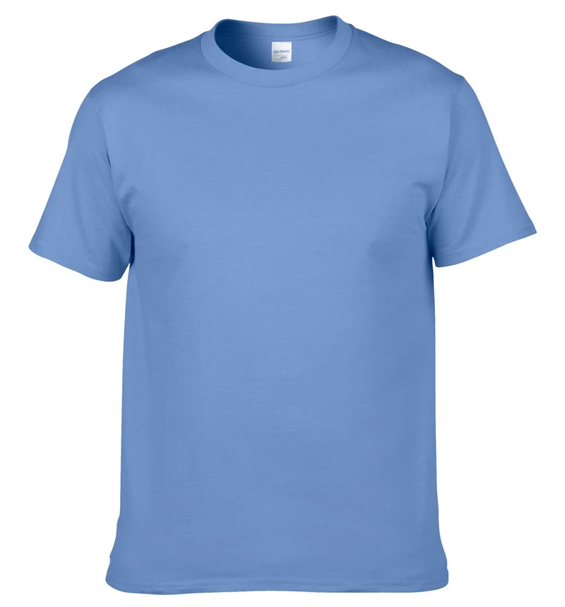 Men's T-Shirt - O-Neck, Pure Color, Short Sleeve, XS-3XL Casual Tee