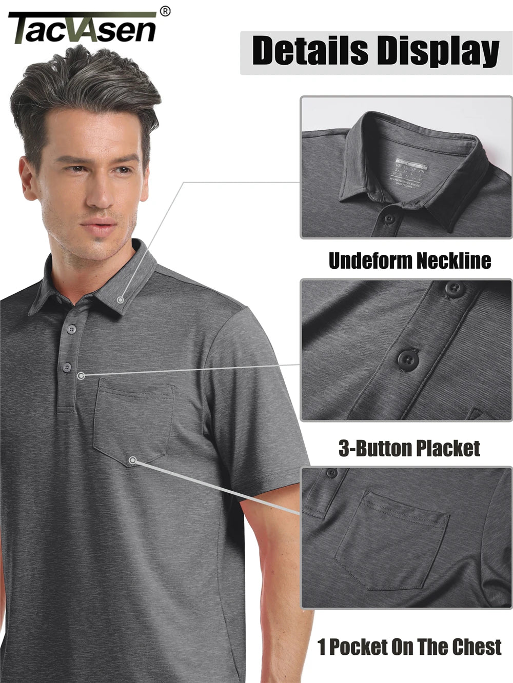 Men's Quick-Dry Polo Shirt β Lightweight Summer Sports Tee for Golf, Tennis & Outdoor Activities