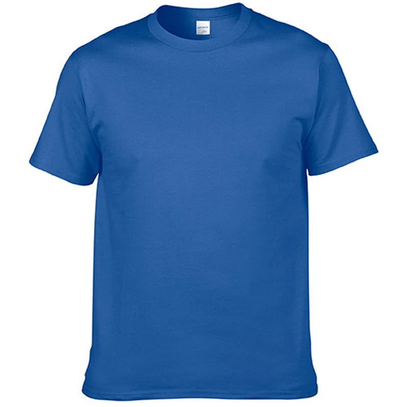 Men's T-Shirt - O-Neck, Pure Color, Short Sleeve, XS-3XL Casual Tee