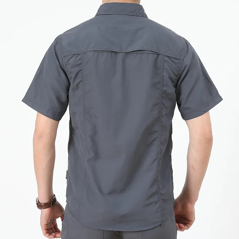 Men's Quick-Dry Oversized Shirt - Lightweight, Breathable Fishing & Camping Shirt