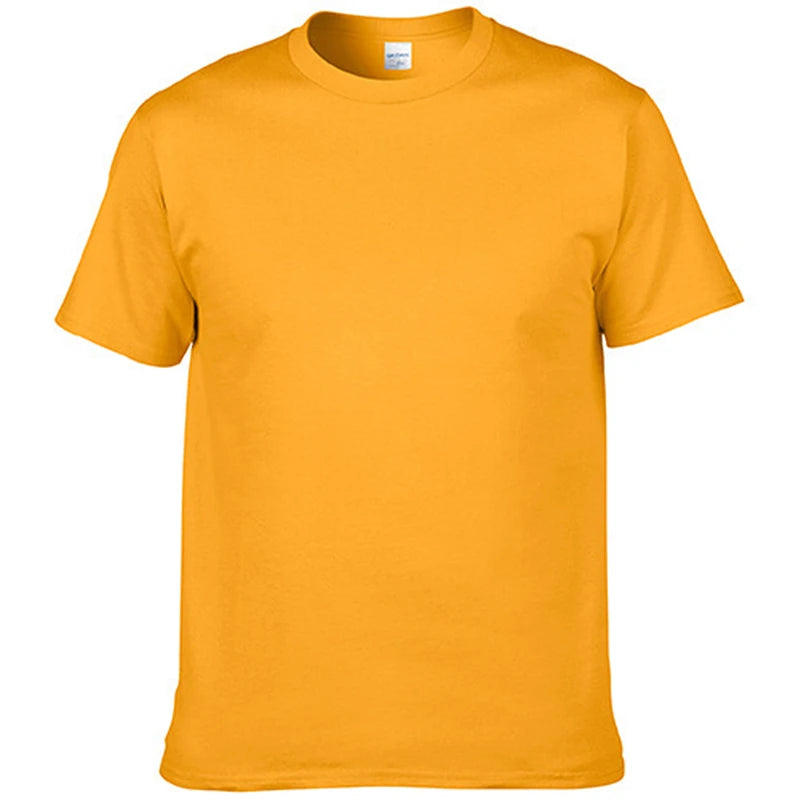 Men's T-Shirt - O-Neck, Pure Color, Short Sleeve, XS-3XL Casual Tee