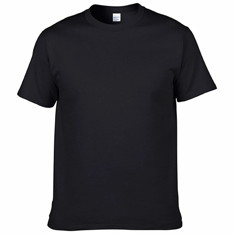 Men's T-Shirt - O-Neck, Pure Color, Short Sleeve, XS-3XL Casual Tee
