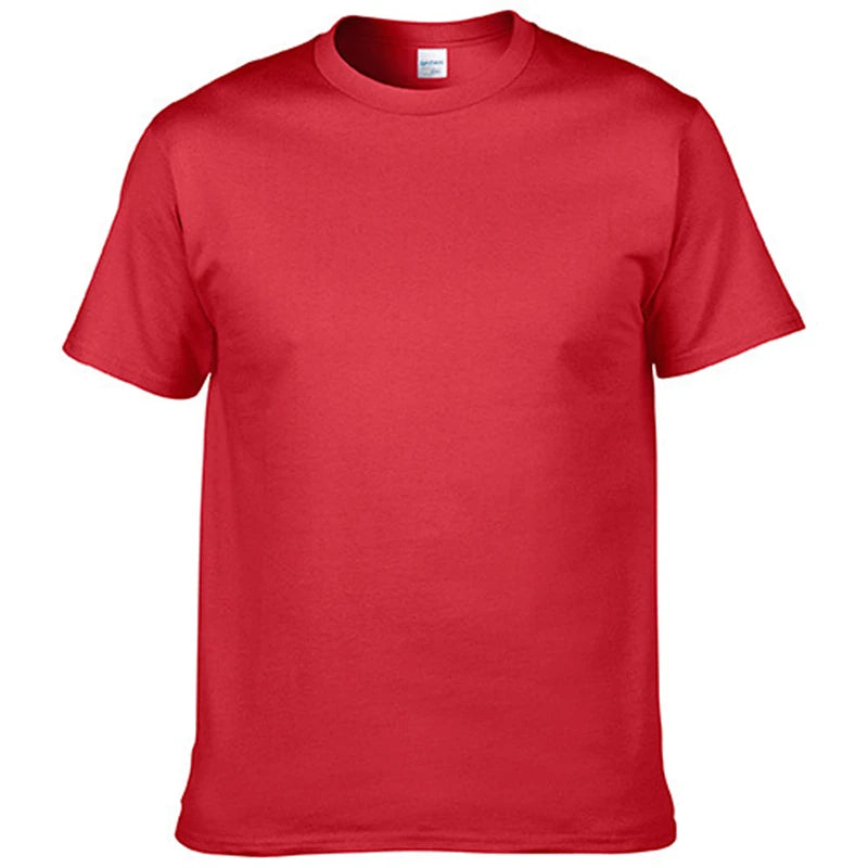 Men's T-Shirt - O-Neck, Pure Color, Short Sleeve, XS-3XL Casual Tee