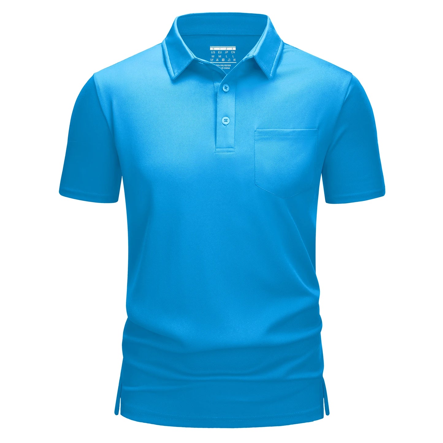 Men's Quick-Dry Golf Polo β Lightweight Summer Shirt with Chest Pocket for Hiking & Running