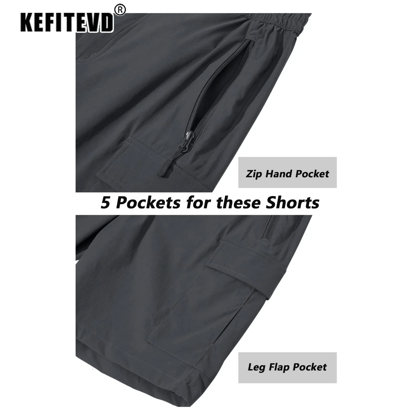 Women's Quick-Dry Hiking Shorts - Waterproof, Lightweight Cargo Shorts with Multi Pockets for Trekking & Camping