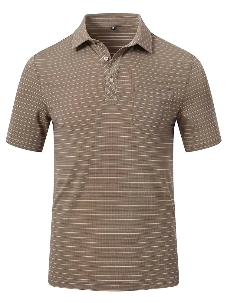Men's Casual Polo – Short Sleeve Streetwear Shirt for Vacation & Daily Wear