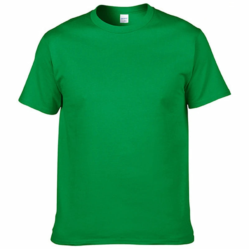 Men's T-Shirt - O-Neck, Pure Color, Short Sleeve, XS-3XL Casual Tee