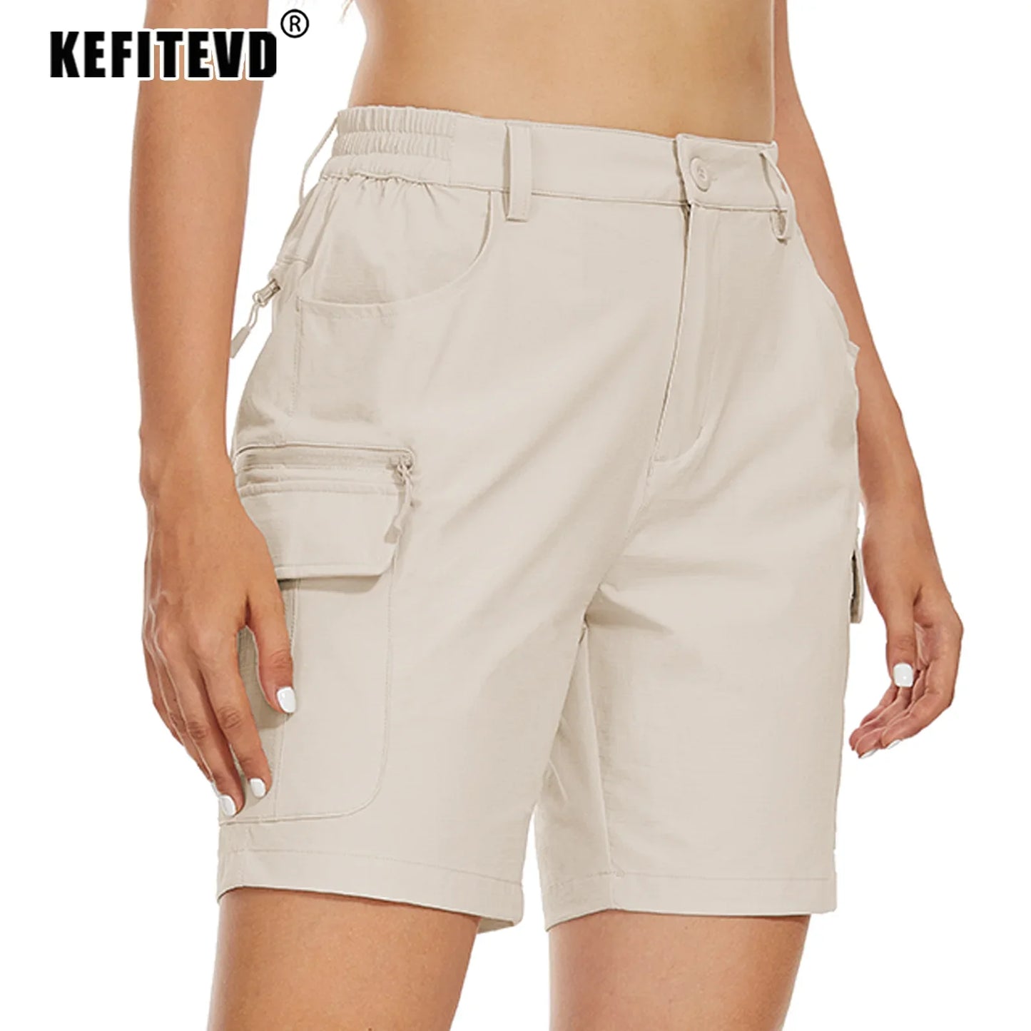 Women's Quick-Dry Hiking Shorts - Lightweight, Water-Resistant, Breathable Cargo Shorts for Outdoor, Running & Golf