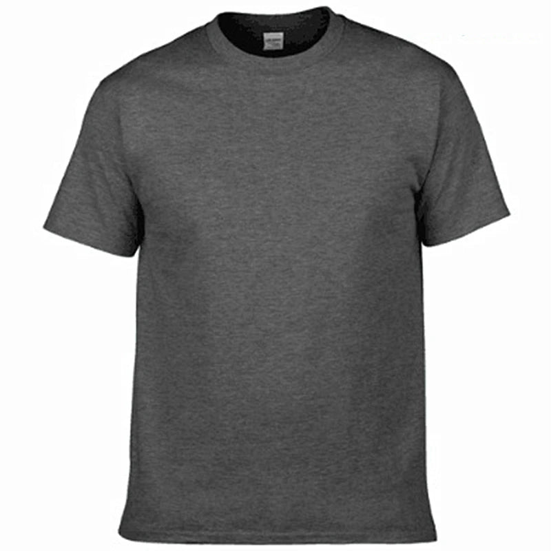 Men's T-Shirt - O-Neck, Pure Color, Short Sleeve, XS-3XL Casual Tee