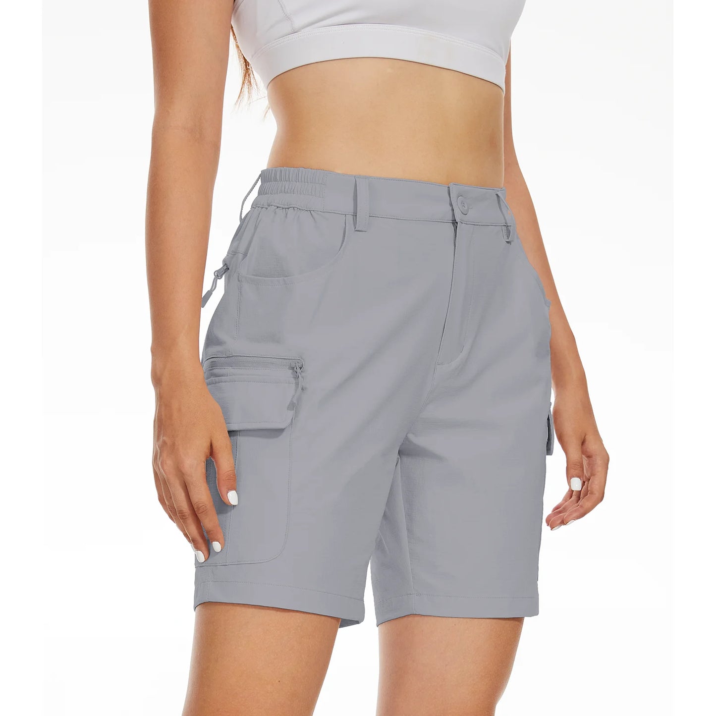 Women's Quick-Dry Hiking Shorts - Lightweight, Water-Resistant, Breathable Cargo Shorts for Outdoor, Running & Golf