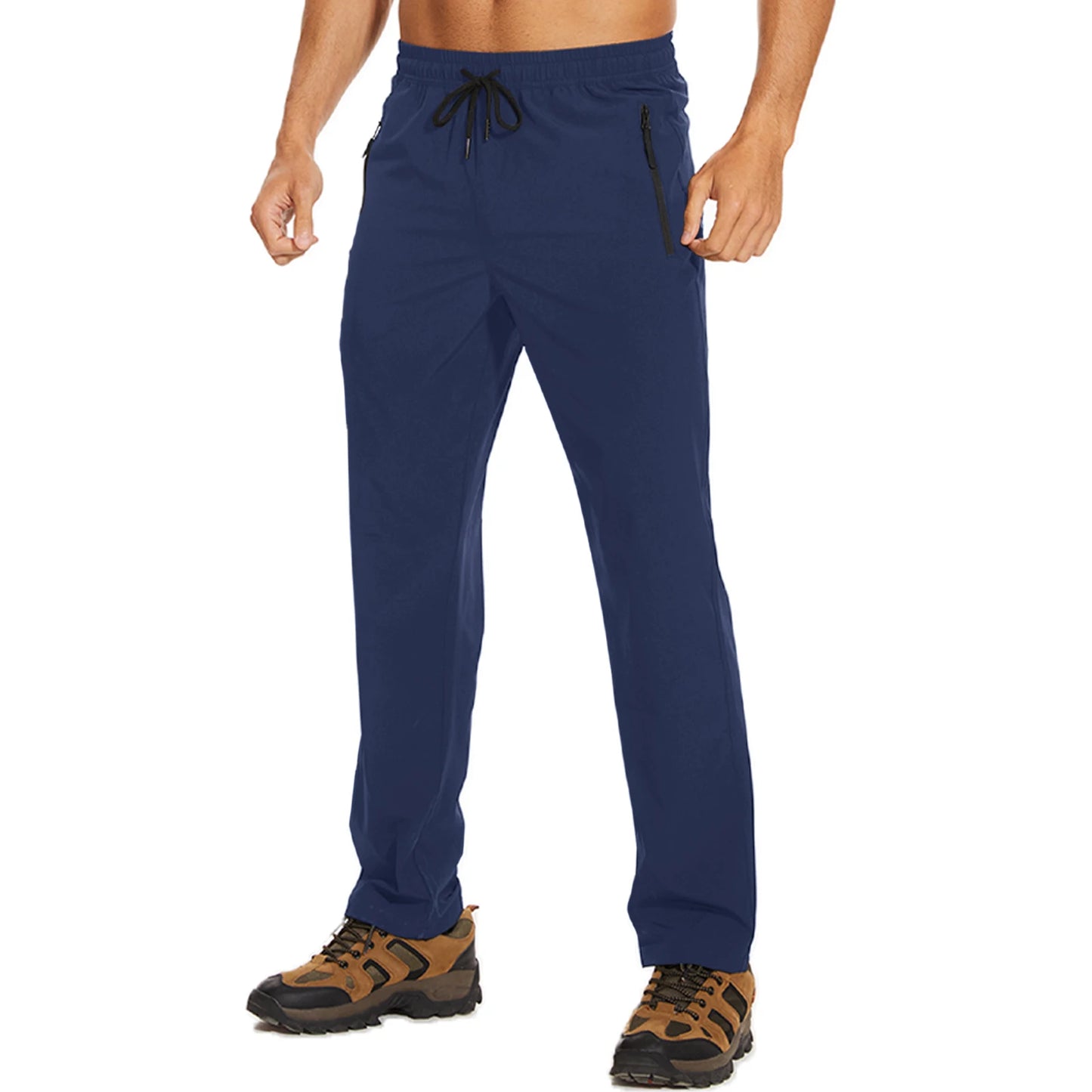 Men's 4-Season Hiking Pants – Quick-Dry, Lightweight Outdoor Trousers for Running, Jogging, Camping, and Sports with Zipper Pockets