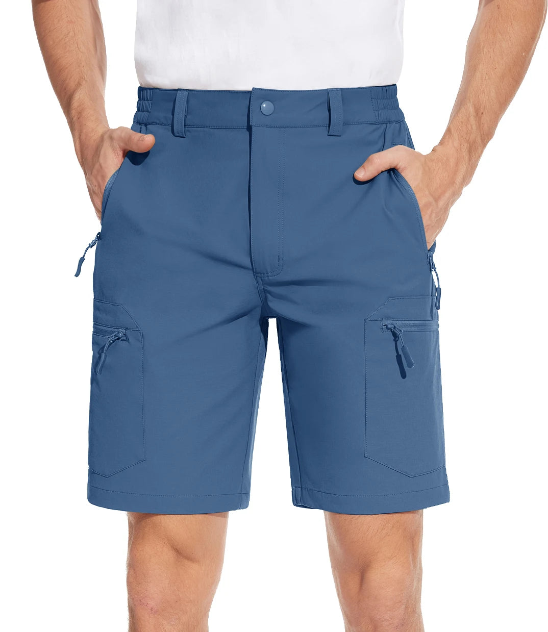 Men's Quick-Dry Hiking Shorts - Outdoor Camping, Fishing & Work Shorts with Zipper Pockets