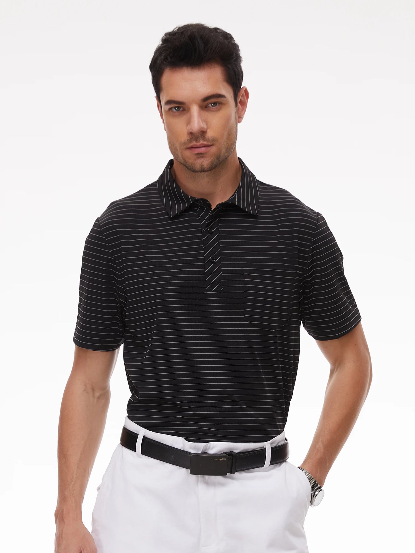 Men's Casual Polo – Short Sleeve Streetwear Shirt for Vacation & Daily Wear