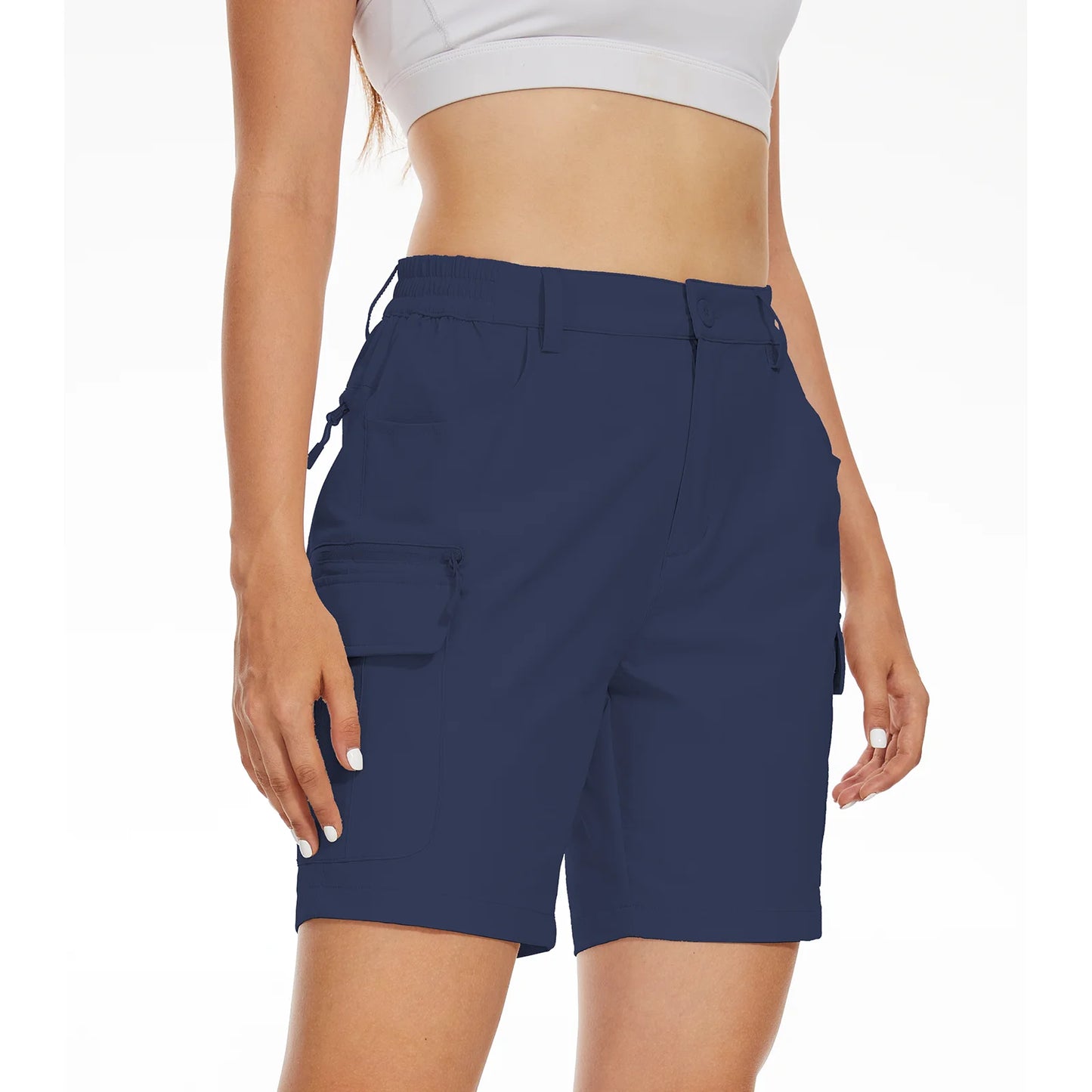 Women's Quick-Dry Hiking Shorts - Lightweight, Water-Resistant, Breathable Cargo Shorts for Outdoor, Running & Golf