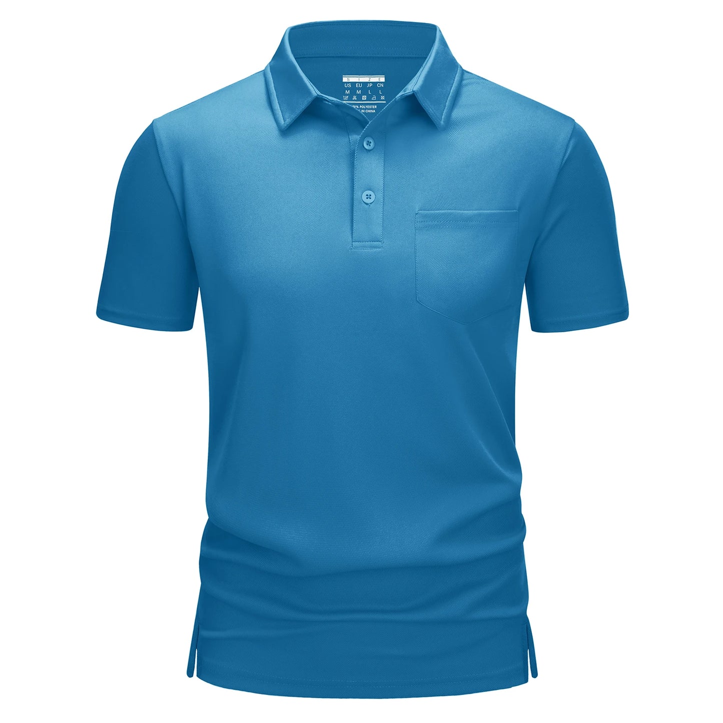 Men's Quick-Dry Golf Polo β Lightweight Summer Shirt with Chest Pocket for Hiking & Running