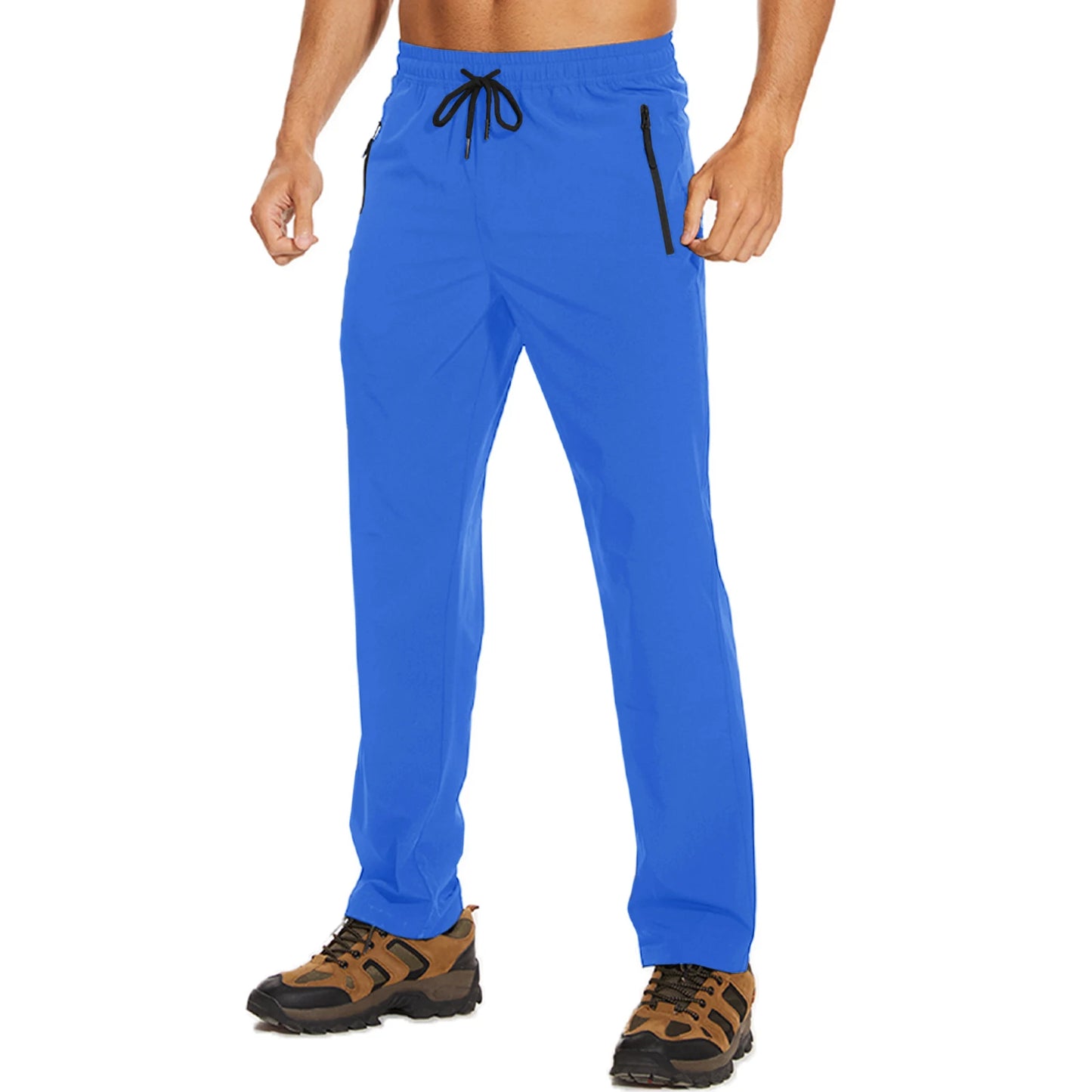Men's 4-Season Hiking Pants – Quick-Dry, Lightweight Outdoor Trousers for Running, Jogging, Camping, and Sports with Zipper Pockets