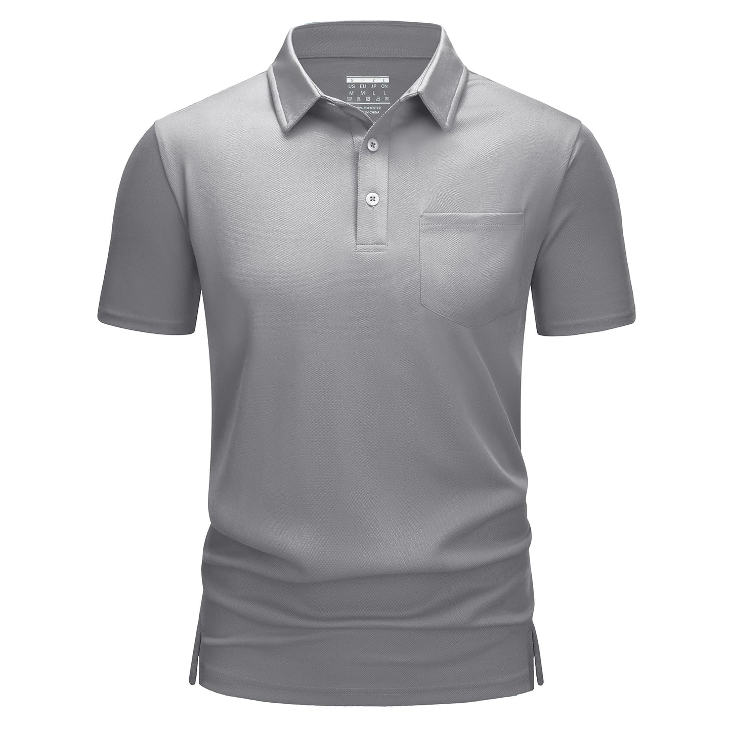Men's Quick-Dry Golf Polo β Lightweight Summer Shirt with Chest Pocket for Hiking & Running