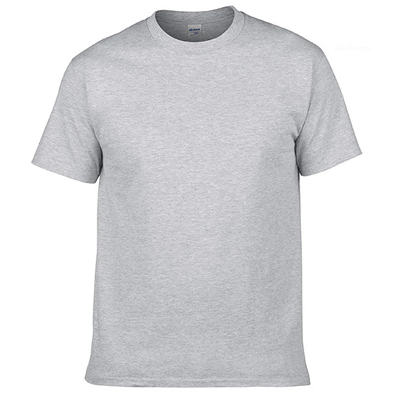 Men's T-Shirt - O-Neck, Pure Color, Short Sleeve, XS-3XL Casual Tee