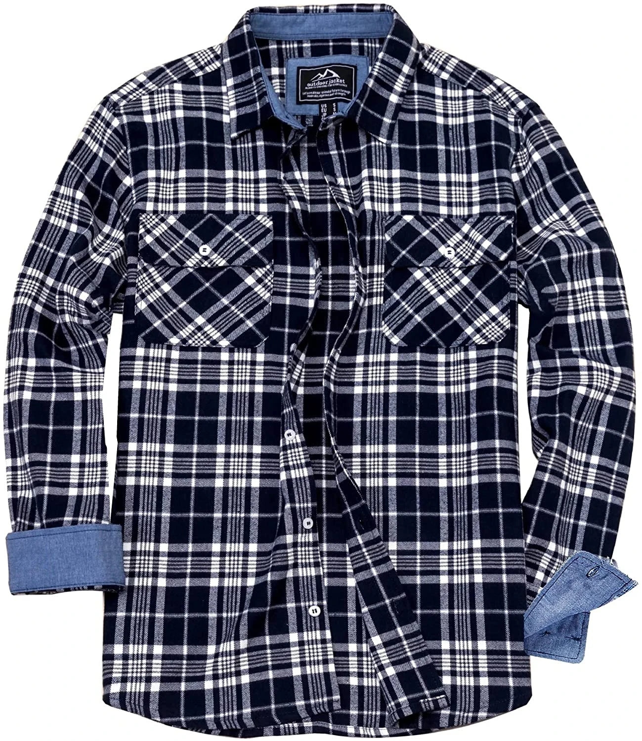 Oversize Casual Cotton Plaid Button Down Shirt