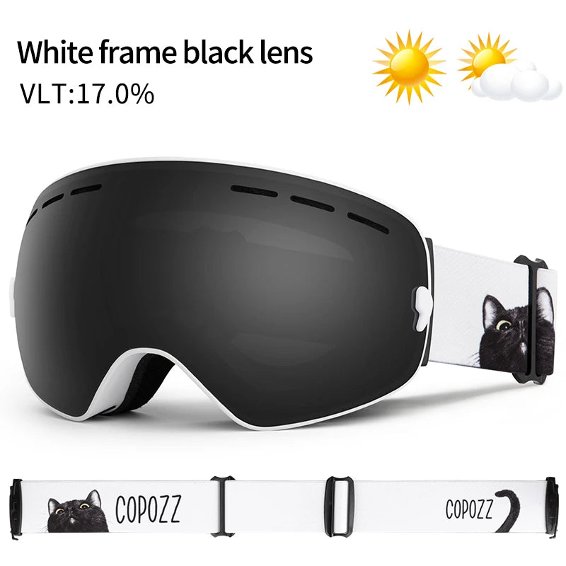 Unisex Anti-Fog UV400 Ski Goggles
