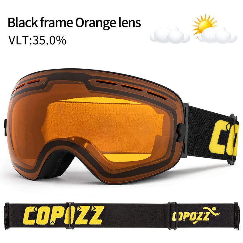 Unisex Anti-Fog UV400 Ski Goggles