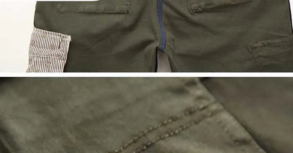 Trendy Men Cargo Pants Multi Pockets Cotton Loose Baggy